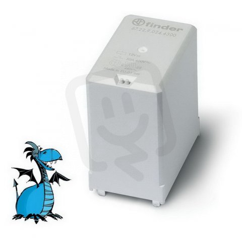 Výkonové relé, PS, 2Z/50A, 24V DC, >3mm FINDER 67.22.9.024.4300