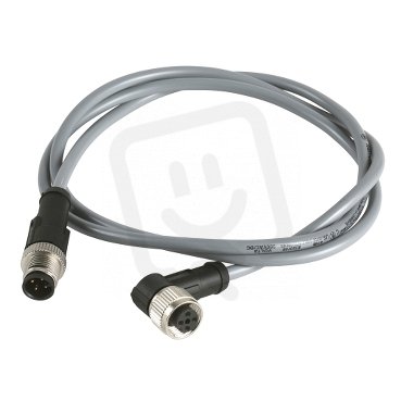 Prodlužovací kabel PVC s konektory M12 4vodiče L=1m TELEMECANIQUE XZCRV1512041C1