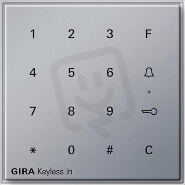 Keyless In kódovací klávesnice TX_44 (IP44) F hliník GIRA 260565