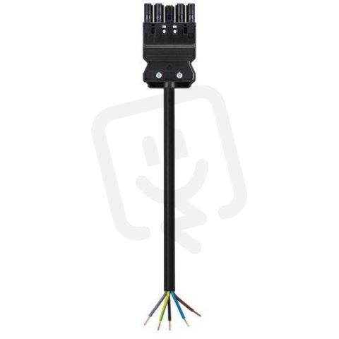 kabel s jedním konektorem gesis, 5-pól, 5*1,5mm2, zásuvka, délka 2m, černý