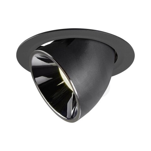 NUMINOS GIMBLE XL, zápustné stropní svítidlo černé/chrom 4000 K 20° SLV 1006067