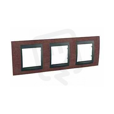 Unica Top Krycí rámeček trojnásobný, Tabaco/Grafit SCHNEIDER MGU66.006.2M4