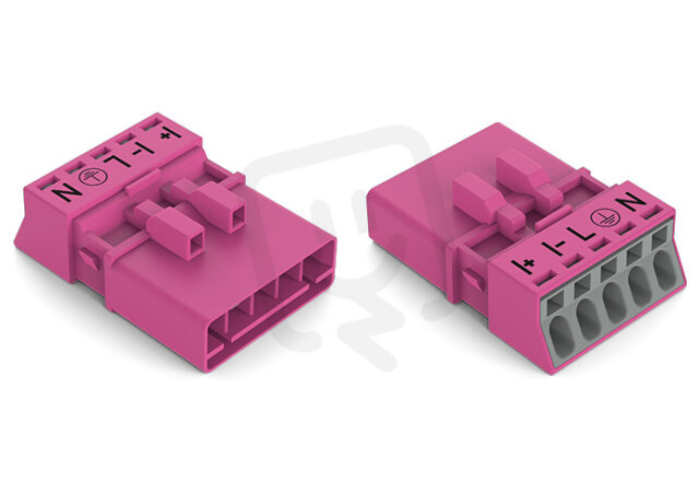 Zástrčka 5pól. Kód. B Růžová WAGO 890-295/080-000