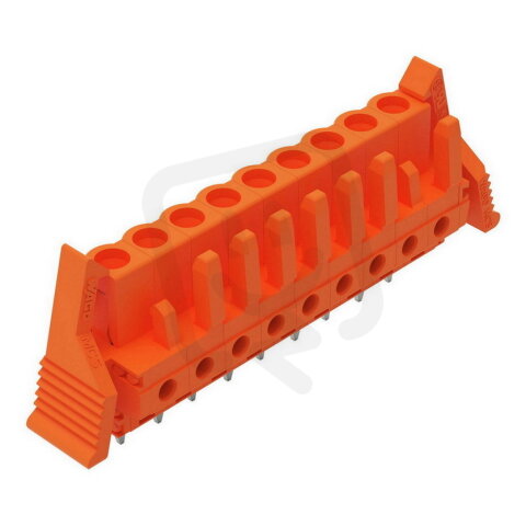 Pružinová svorkovnice THT rovná 5,08 mm oranžová 9pól. WAGO 232-169/039-000