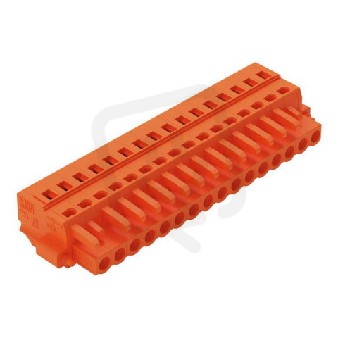 Pružinová svorka CAGE CLAMP 2,5mm2 oranžová 16pól. WAGO 231-316/107-000