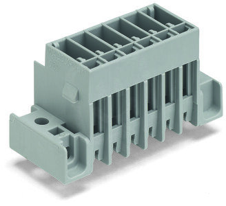 Konektor s pájecími piny THT, pájecí kontakt 1,0x1,0 mm, rovné, šedá 2pól.