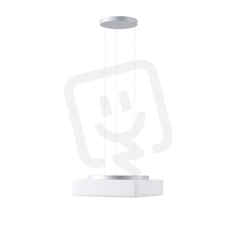 Závěsné LED svítidlo se skleněným stínidlem OSMONT LINA LE7 24W IP40 3K stříbro