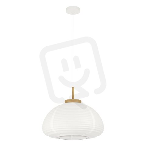 Závěsné svítidlo SUMMERHILL d550 bílá/dřevo/papír 1X40W IP20 EGLO 44065