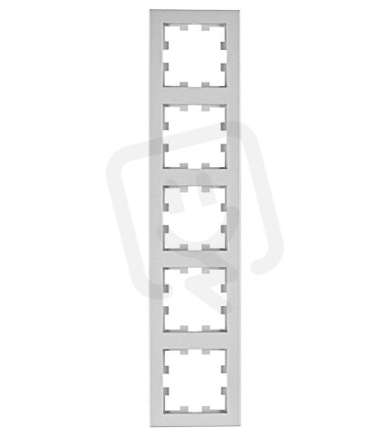 Krycí rámeček 5násobný, stříbrný SCHRACK EV125305--