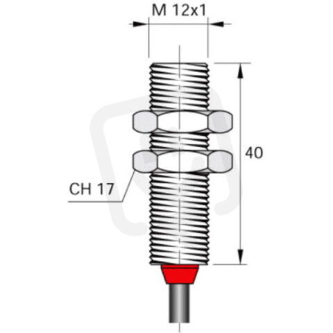Válcový magnetický senzor AECO SMC-12 NO LC5