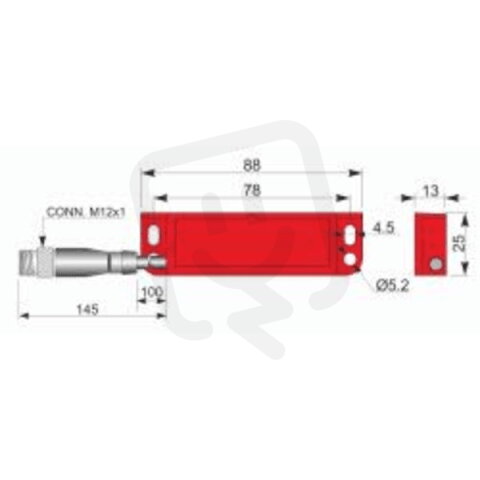 Bezpečnostní magnetický senzor AECO SMS88-P5 NO+2NC H2C PL