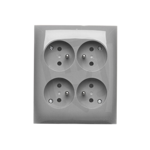 Zásuvka silová 4 násobná (přístroj s kry