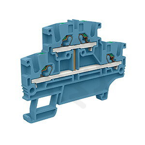 Pružinová řadová svorka push-in patrová EFD.2/CI/BL modrá MOREK EFD210BL