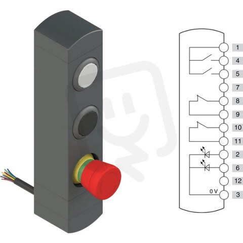Ovládací jednotka BN 3 prvky (konfigurace A94) IP65 PIZZATO BNAC3ZA94