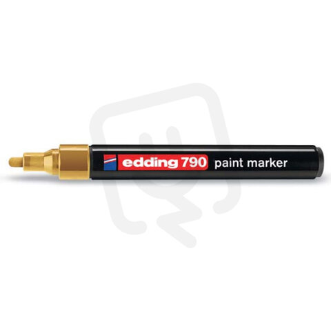 Permanentní pero, lakový popisovač s kulatým hrotem 2-4mm EDDING 790 zlatá