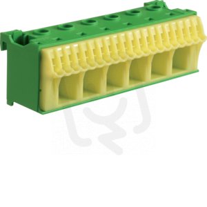 QuickConnect bezšroubový blok PE, zelený, 26 svorek, 6x25+20x4mm2, šíře 105mm