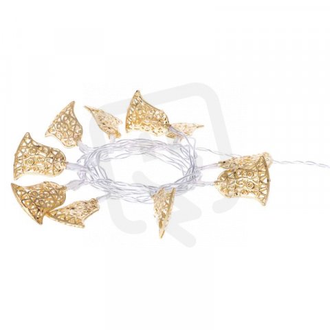 10LED XMAS BELL GOLD 2AA WW