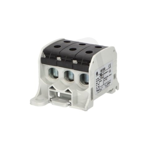 Svorka univerzální RKA 50 1/6 L S 150A 1P 6x vstup AL/CU černá DIN/panel 1006028