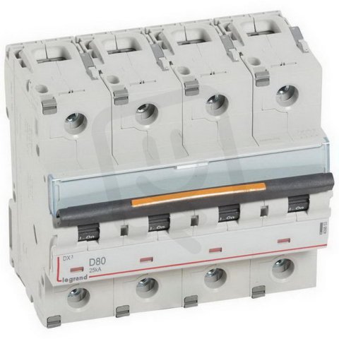 DX3 JISTIČ, 4 PÓLOVÝ, CHAR. D,80A 25KA LEGRAND 409853