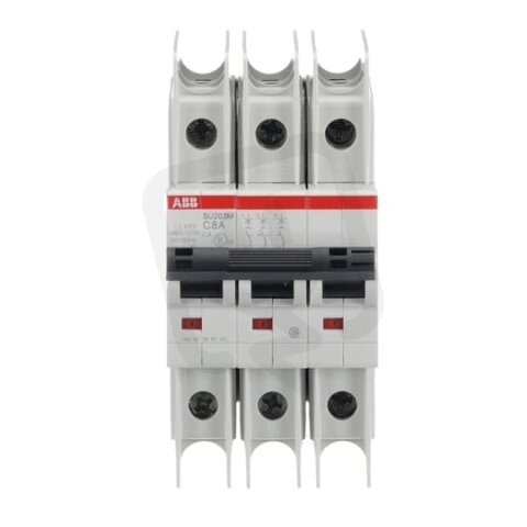 ABB SU203M-C8 jistič char. C 10kA 8A 3P  dle UL489 a CSA 22.2 No. 5