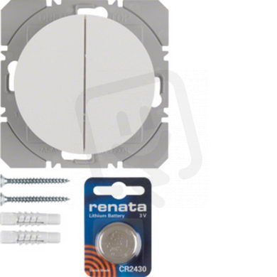 KNX RF tlačítko 2-násobné bateriové ploché quicklink R.1/R.3 bílá lesk 85656239