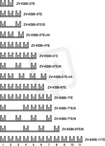 Uzemňovací lišta pro svodiče SPC,5 TE Eaton ZV-KSBI-5TE 263965