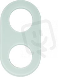 Rámeček 2-násobný pro svislou a vodorovnou montáž, Serie Glas, sklo, bílá 110209
