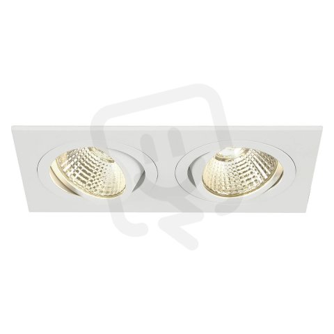 NEW TRIA II LED DL SQUARE SET matt white 2x6W 38° 2700K incl. driver springs