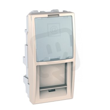 Schneider MGU9.420.25 Kryt datové zásuvky LexCom, 1 modul, marfil