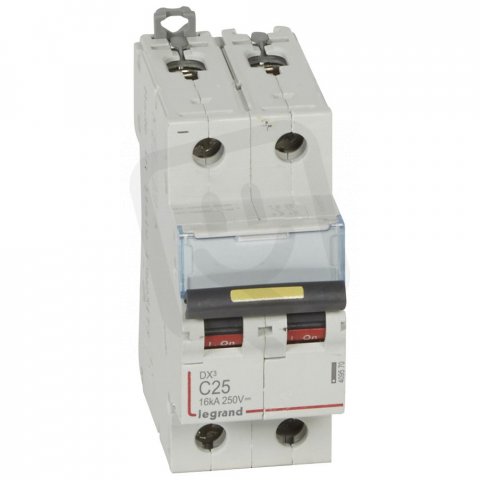 DX3 JISTIČ, CHAR. D,C 2 PÓLOVÝ, CHAR. C,25A 16KA LEGRAND 409570