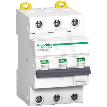 Schneider A9D17313 Acti9 IC60 RCBO 3P 13A 30 C 10kAmA A