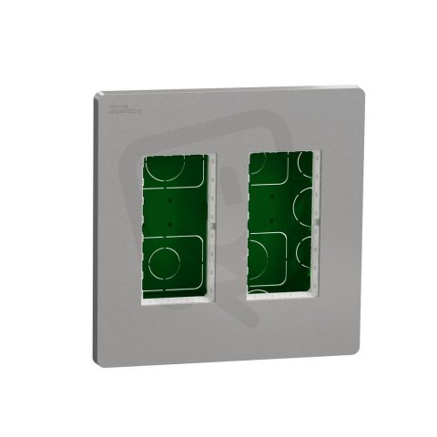 Centrální jednotka NOVÁ UNICA SYSTEM+ 2x4 modulů zapuštěná, Aluminium