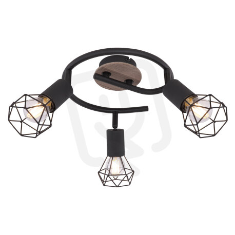 Stropní svítidlo XARA I černá 3xE14, max. 40W 230V GLOBO 54802S-3H