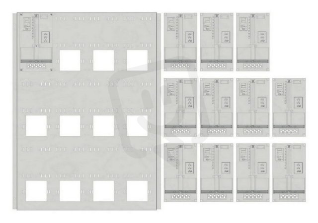 Sada elektroměrová vana 3-řadá, 12 desek