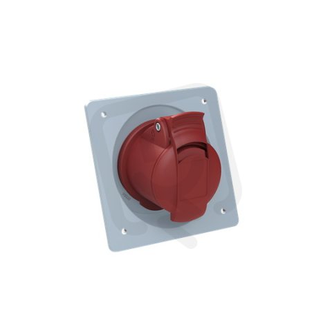 ABB Zásuvka vestavná šikmá 4p. 16 A IP44 6 h šedá-červená 316RAU6