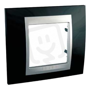 Unica Top rámeček jednonásobný Rhodium Black/Aluminium SCHNEIDER MGU66.002.093
