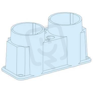 Schneider 08897 Speciální spodní deska FL21 průchodky 2x66mm