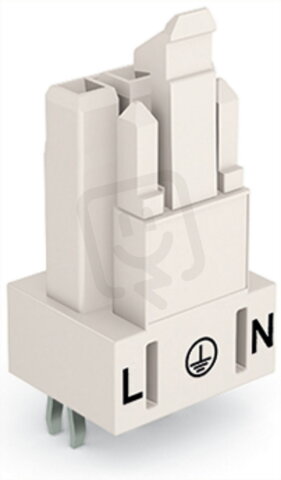 Zásuvka na desky plošných spojů rovné provedení 3pól. bílá WAGO 890-823