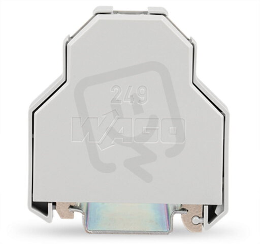 Bezšroubová koncová svěrka, šířka 14 mm, na DIN 35x15/35x7,5 šedá