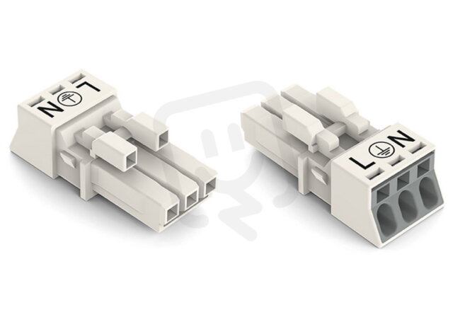 Zdířka 3pól. Kód. A bílá WAGO 890-223