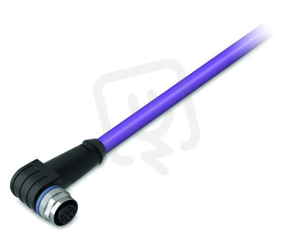 Kabel PROFIBUS Zásuvka M12B  úhlová 5pól. Fialová WAGO 756-1102/060-030