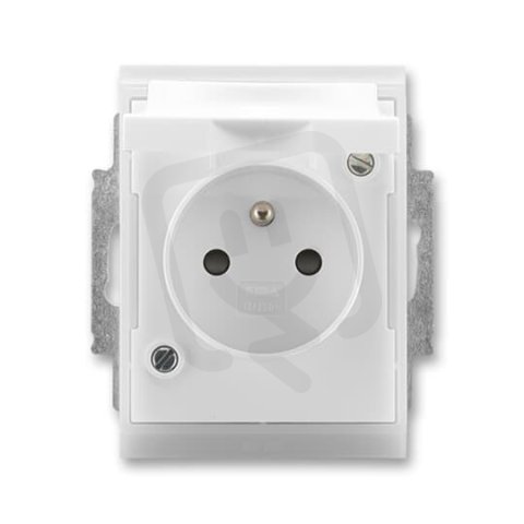 ABB 5518E-A02999 01 Zásuvka 1násobná s ochranným kolíkem,s clonkami,víčkem