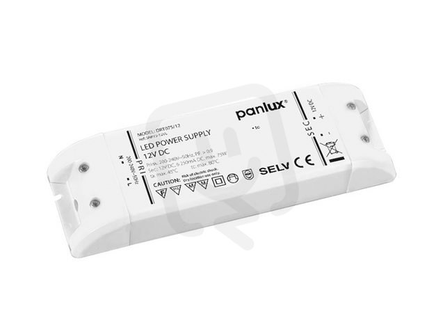 LED DRIVER TENKÝ 75W, 12V DC PANLUX DRT075/12