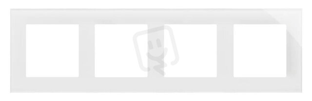 Rámeček 4 násobný, skleněný bílé sklo KONTAKT SIMON TRN4/181
