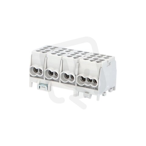 Svorkovnice rozbočovací HLAK 25 4/10 GR-S 100A 4pól. AL/CU IP20 4xŠ na DIN