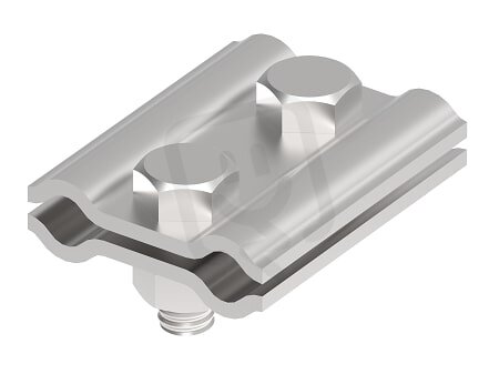 Spojovací svorka na drát 8/10mm, 2 šrouby M8x20 materiál V2A GROMTOR 104113