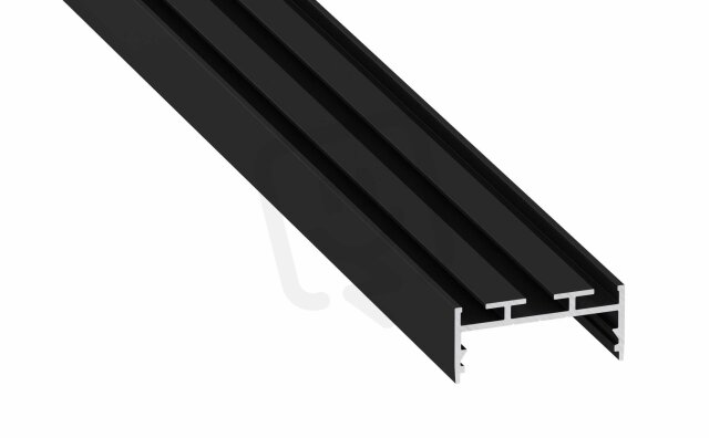 Přisazený hliníkový profil AL-PROFIL ARIA BLACK LACQUERED 1M GREENLUX GXLP2082