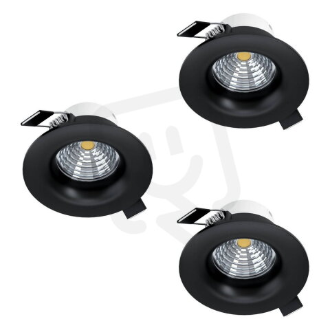 Vestavné svítidlo SALICETO 3XLED d88 14,4W IP20 černá EGLO 902278