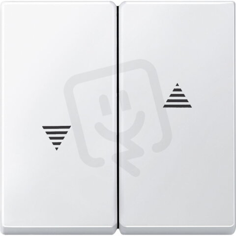 Klapka, Merten System M, pro žaluziový ovladač, polar white, matný plast 435519