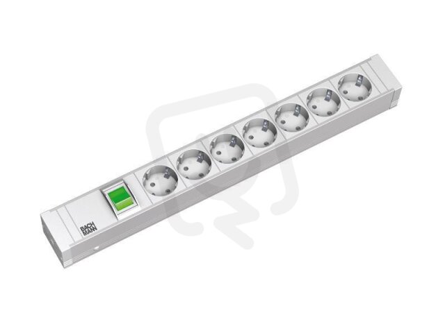 Bachman 333.000 19'' 1,5U 7xCEE7/3 1xswitch power 2m CEE7/7